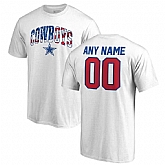 Men's Customized Dallas Cowboys NFL Pro Line by Fanatics Branded Any Name & Number Banner Wave T-Shirt White,baseball caps,new era cap wholesale,wholesale hats